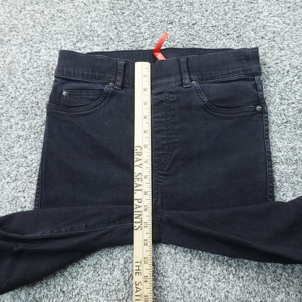 Spanx Jeans Womens S Dark Black Denim Pants Ankle Skinny Pull On Jegging Stretch - Picture 4 of 10